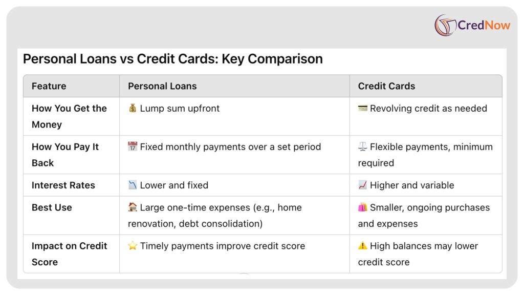 Personal Loans vs Credit Cards